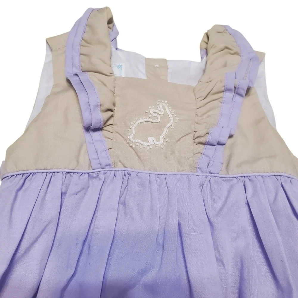 Firefly Lane Baby Girl Easter Bunny Rabbit Bubble Romper 18M